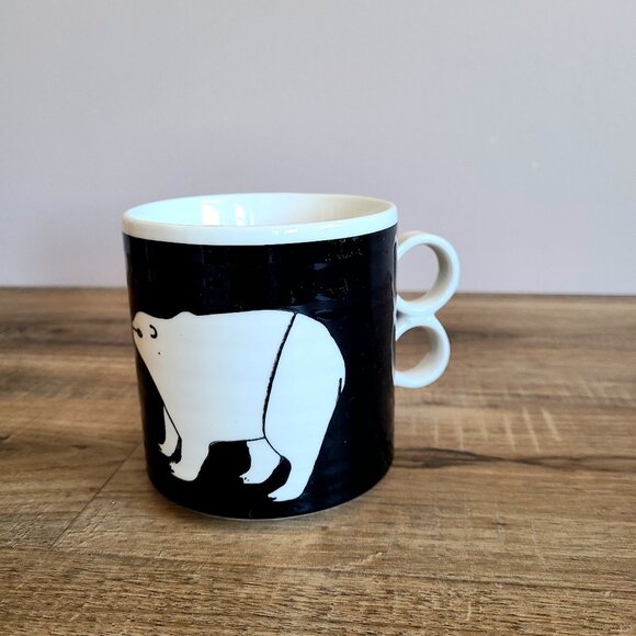 Keep Co. for Anthropologie large ceramic coffee tea mug with polar bears. - Picture 2 of 5